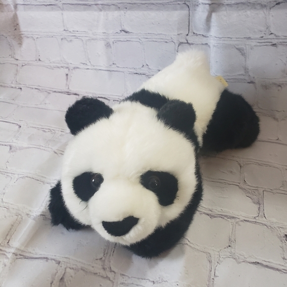 Miyoni by Aurora Panda Bear Plush Stuffed Animal Black White 12 Inch With Tags - Picture 3 of 10